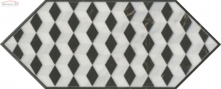 Плитка Kerama Marazzi Келуш черно белый 4 декор (14х34) арт. HGD\A483\35006